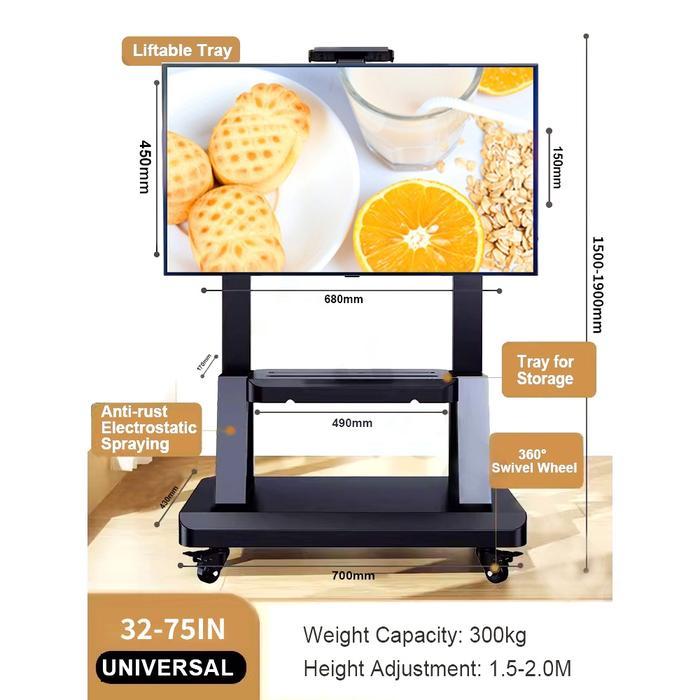 Bracket Standing Tv Roda Dorong Led Tv 32- 75 Inci /Bracket Standing - 32" - 75"