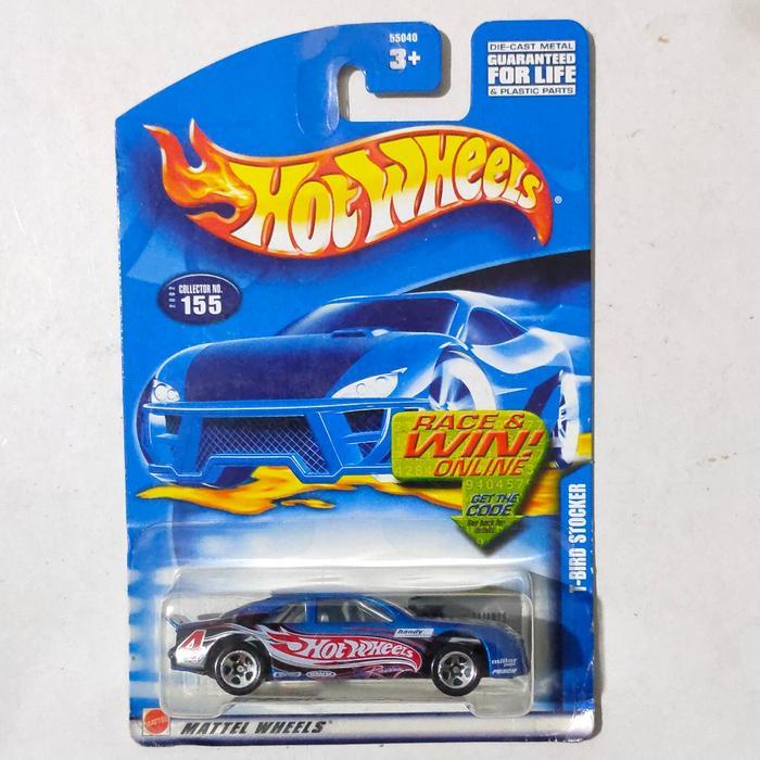 Mainan Hot Wheels T Bird Stocker biru tampo HW 2002 Racing