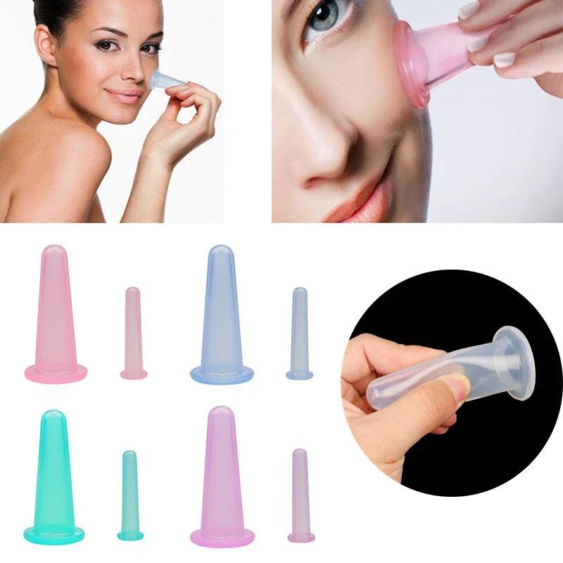 Jar Vacuum Cupping Cans for Massage Silicone Cupping Cup Vacuum Face Massage Cup For Face Body Care 
