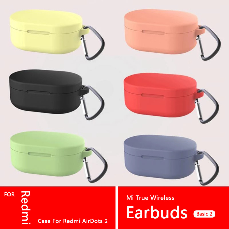 Silicone Earphone Case For Redmi AirDots 2 Earbuds Protective Sleeve Shell For Xiaomi Mi True Wirele