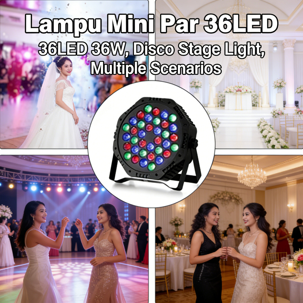 Parlight Disco Sorot 36LED 36w Lampu Par Par Par Panggung