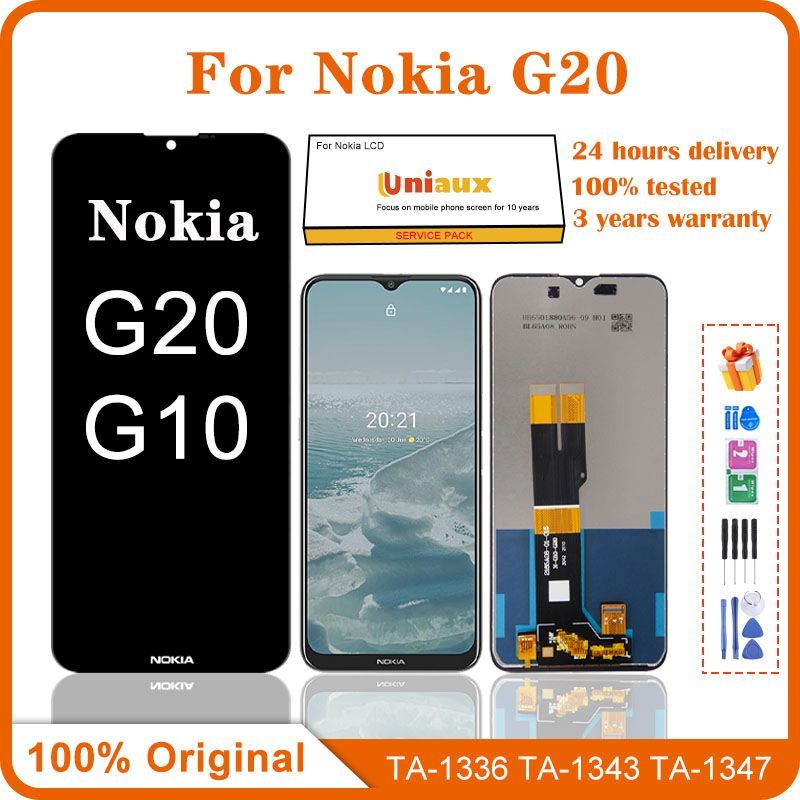 100% Original Display For Nokia G20 LCD TA-1334 Display Tou Screen Digitizer Assembly For Nokia G20 