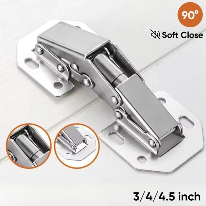 Engsel Kodok Slow Motion 90 Derajat Soft Close Hydraulic Hinge Door Pintu Kabinet 3 4 4.5 Inch