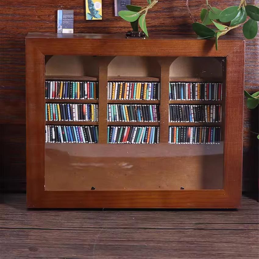 Anxiety Bookshelf Miniature Rak Buku Anti Stress Toy Shake Away Your Anxiety Creative Book Shelf