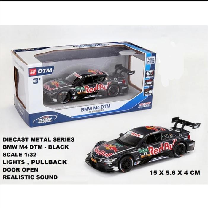 DIECAST MINIATUR MOBIL BMW M4 DTM KUALITAS PREMIUM 1 : 32 METAL SERIES - BMW BANK HITAM