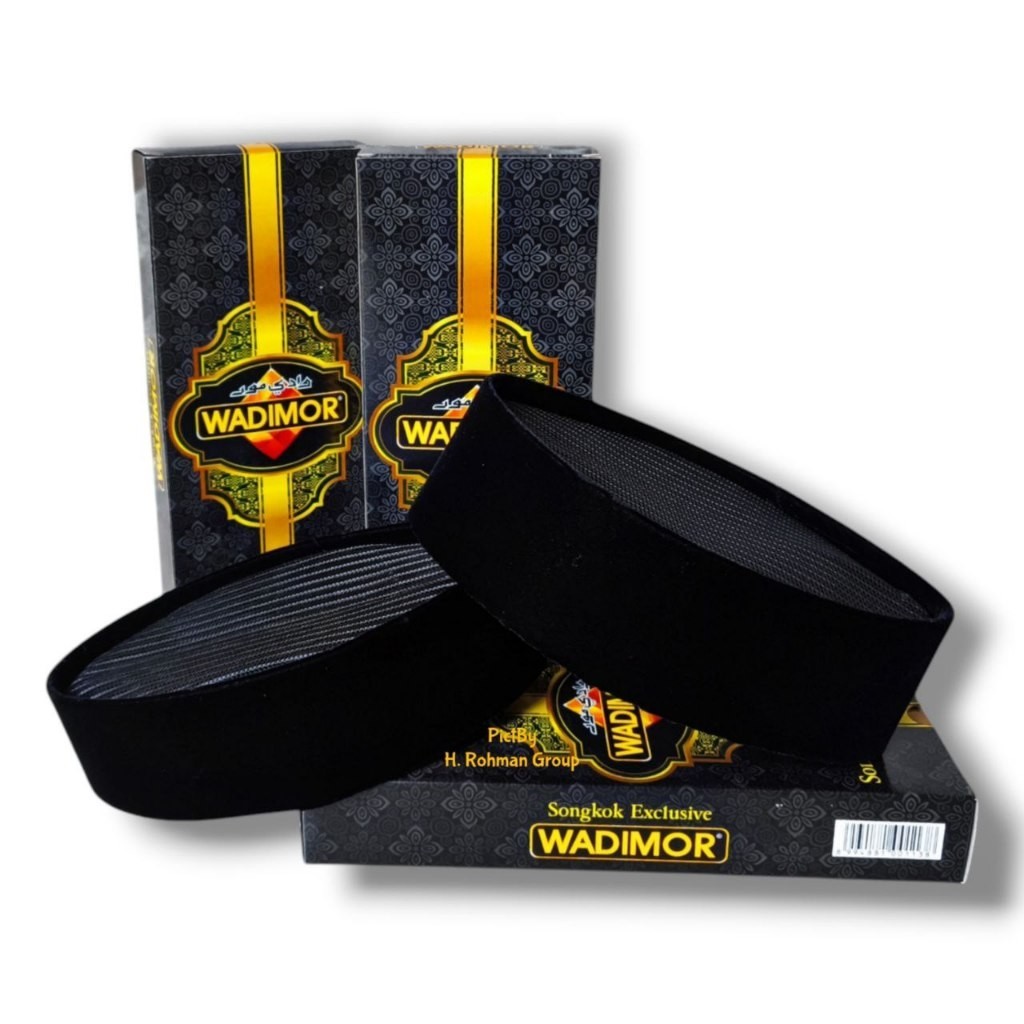 Peci Wadimor Hitam Full Ac Tengah Anak Dewasa Tinggi 6 7 8 9 10 | Songkok Wadimor | Peci Wadimor Hit