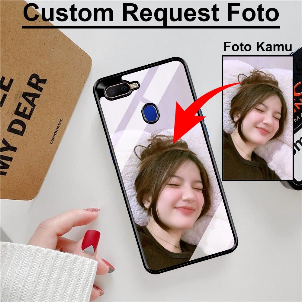 Custom Foto OPPO A5s A7 A11K A12 F9 Bebas Request Foto Softcase macaron Case Hp Silikon Hp Casing Hp