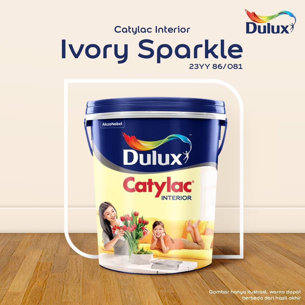 CAT DINDING DULUX CATYLAC INTERIOR IVORY SPARKLE - 5 KG 23YY 86/081 CAT TEMBOK DULUX CATYLAC