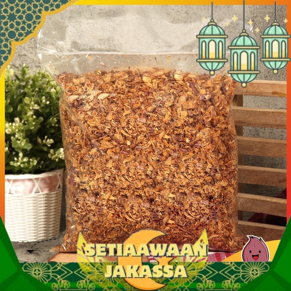 Bawang Goreng Brebes 1 Kg Brambang Goreng Renyah Bawang Merah Goreng Kiloan Bagor Pedas Asli Murah