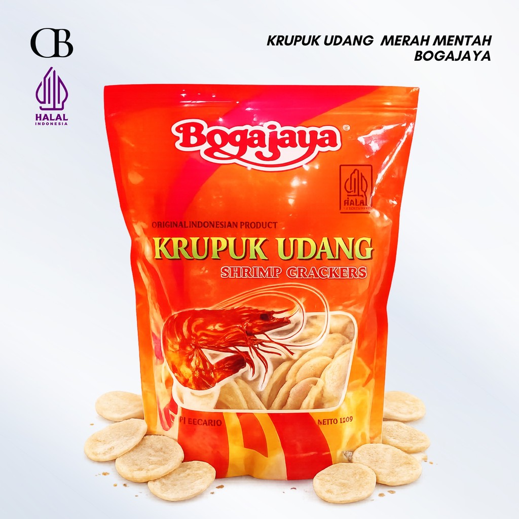 Bogajaya Kerupuk Mentah Udang Merah Lezat Gurih Renyah – Terbuat dari Udang Pilihan Segar