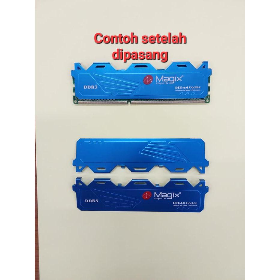 Heatsink ram ddr3 ddr4 pendingin memory ram pc - Biru