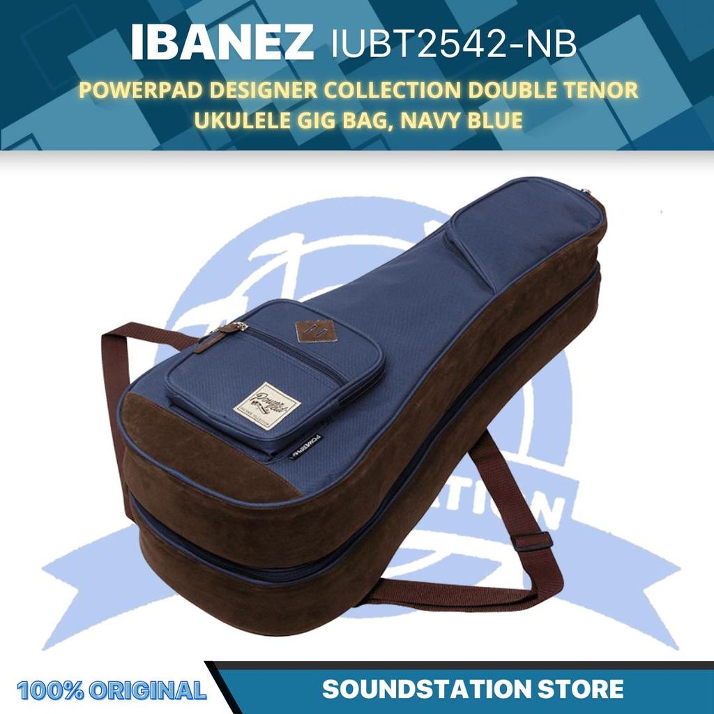 Ibanez IUBT2542-NB Powerpad Designer Collection Double Tenor Ukulele Gig Bag, Navy Blue - Tas Ukulel
