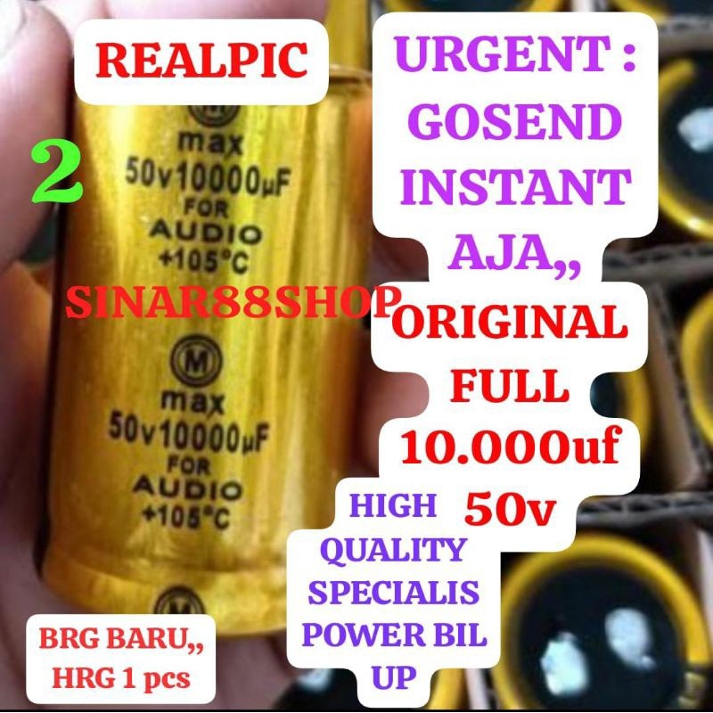 10000uf50v 10000uf 50v 10.000uf50v 10.000uf 10000mk50v 10.000mk MAX ORIGINAL CAPASITOR ELCO ELKO ECO