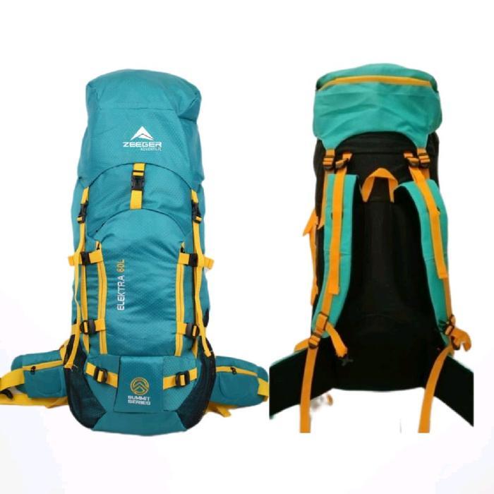 Tas Gunung/Tas Carrier 60 Liter Consina Dilengkapi Jas Hujan Anti Air - uja toska 60L