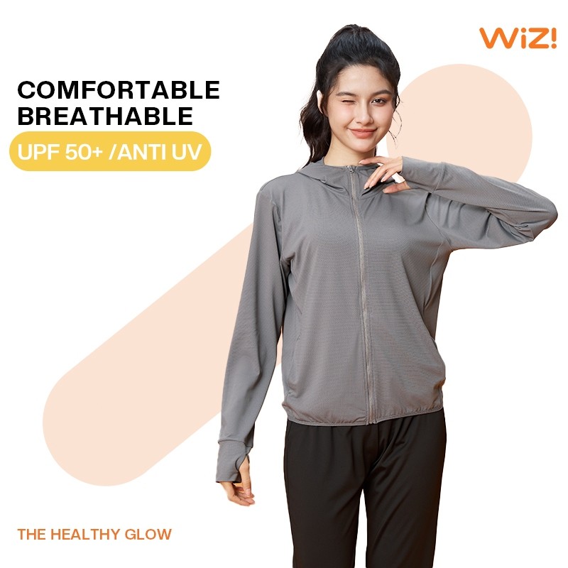 (parmia store) WiZi Jaket Airism Anti UV Baju Olahraga Wanita Airy Jaket Pelindung Matahari Wanita U