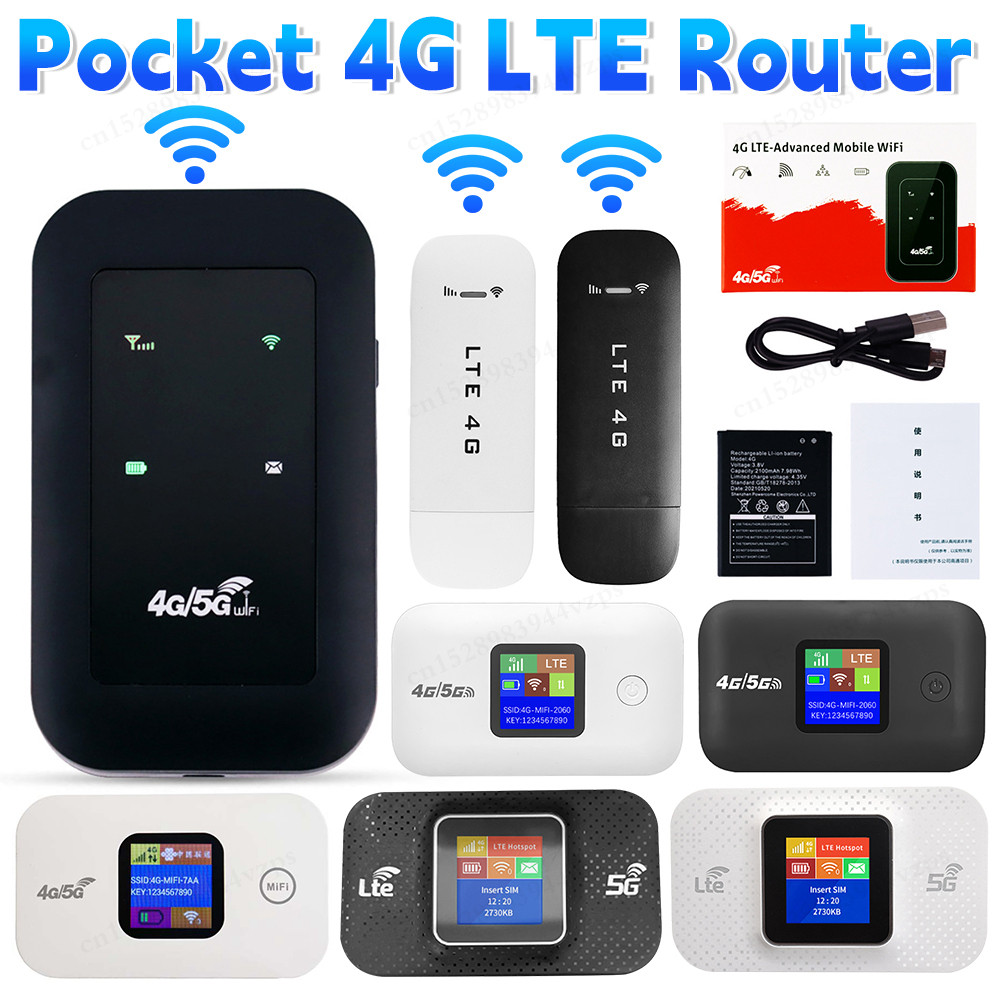 Pocket WiFi Router 4G LTE WiFi Router 150Mbps Mini Mobile Hotspot WiFi Repeater Portable 4G SIM Card