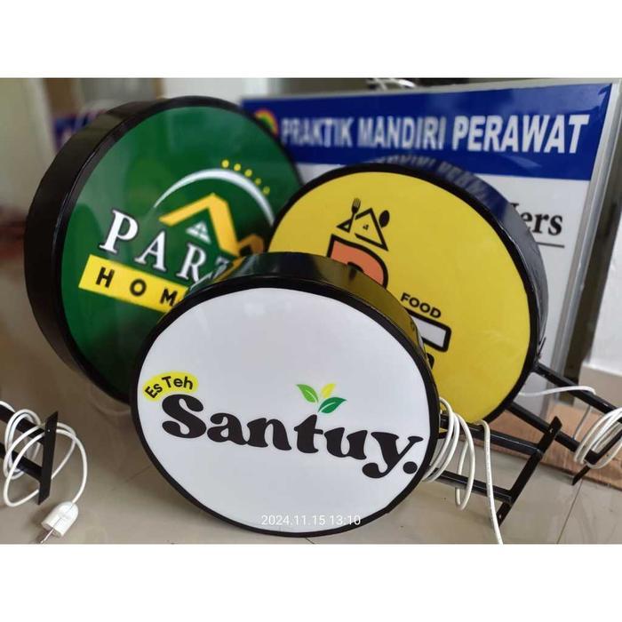 NEON BOX STANDAR  Plang nama toko Bulat, Plang nama ruangan,plang nama akrilik, Plang Logo,custom&fr