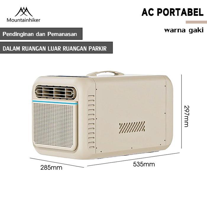 Mountainhiker AC Mini Portable Tanpa Drainase - Ideal untuk Camping & Perjalanan Mobil - Krem