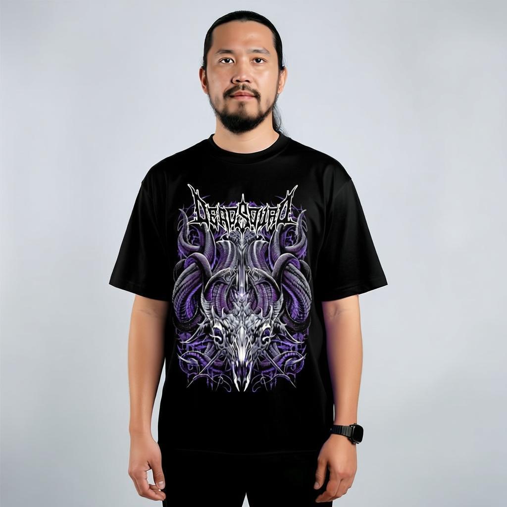 Original T Shirt DeadSquad - Obsidian Tour European 2025 Kaos Pria