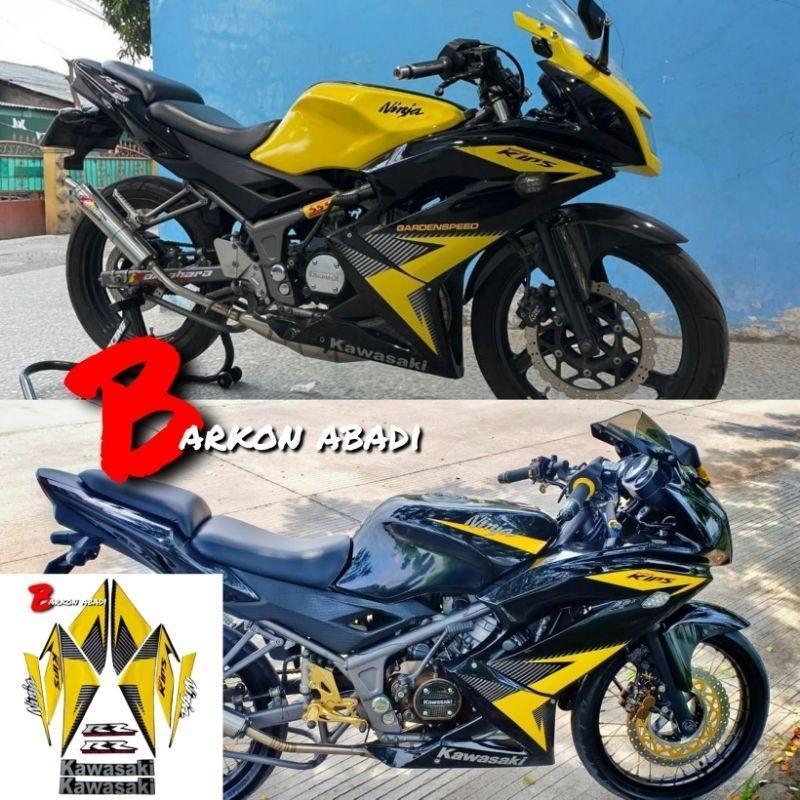 striping stiker new NINJA rr 150 warna (kuning)