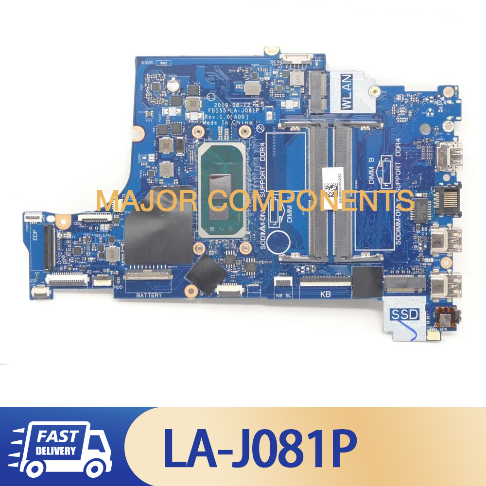 LA-J081P 1VFDK 01VFDK For Dell Inspiron 3493 PC Motherboard DDR4 i5-1035G1 Laptop Mainboard