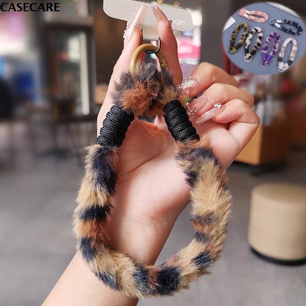 CASECARE Gantungan Kunci Hp Aesthetic Korea Style tali Lanyard hp bulu | strap hp | Lanyard tas gs00