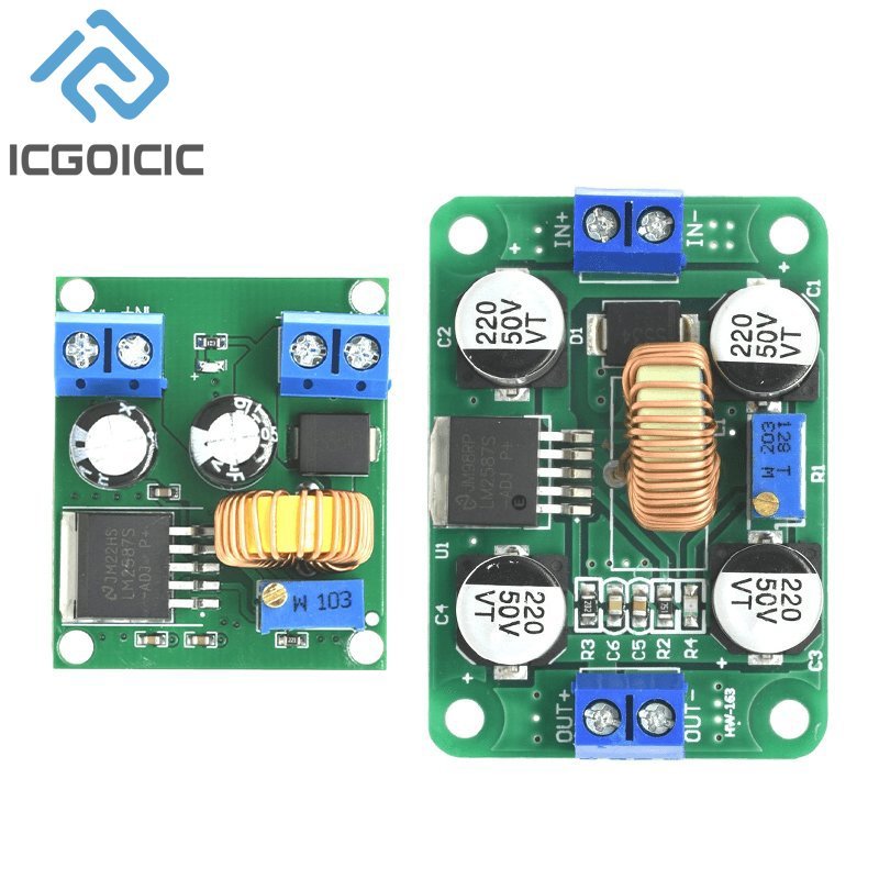 LM2587 DC-DC 3.5V-30V Ke 4V-30V Modul Catu Daya Step Up yang Dapat Disesuaikan 5A Papan Regulator Te
