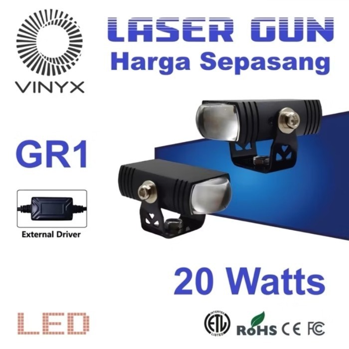 LAMPU TEMBAK VINYX GR1 D2 SLIM 2 WARNA 20 WATT ORIGINAL VINYX