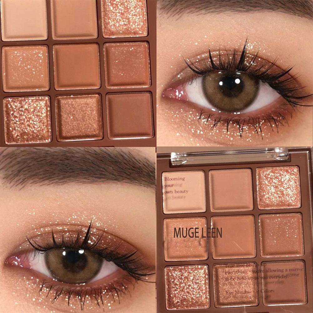 Palette Eyeshadow Coklat Matte Shimmer Palet Eyeshadow Cokelat Matte Shimmer Coklat Tahan Lama, Pigm