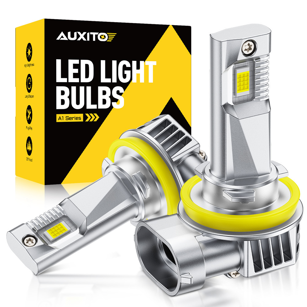 2 Buah Lampu Depan LED AUXITO H8 H11 9005 HB3 H9 H16JP HB4 9006 LED 50W 12V untuk BMW E60 E70 E90 Me
