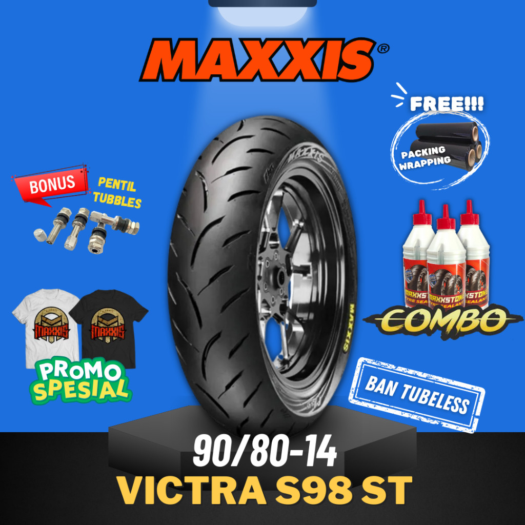 [READY COD] MAXXIS VICTRA 90 / 80 - 14 / BAN MAXXIS 90/80-14 / 90-80-14 TUBELESS BAN LUAR / BAN RING