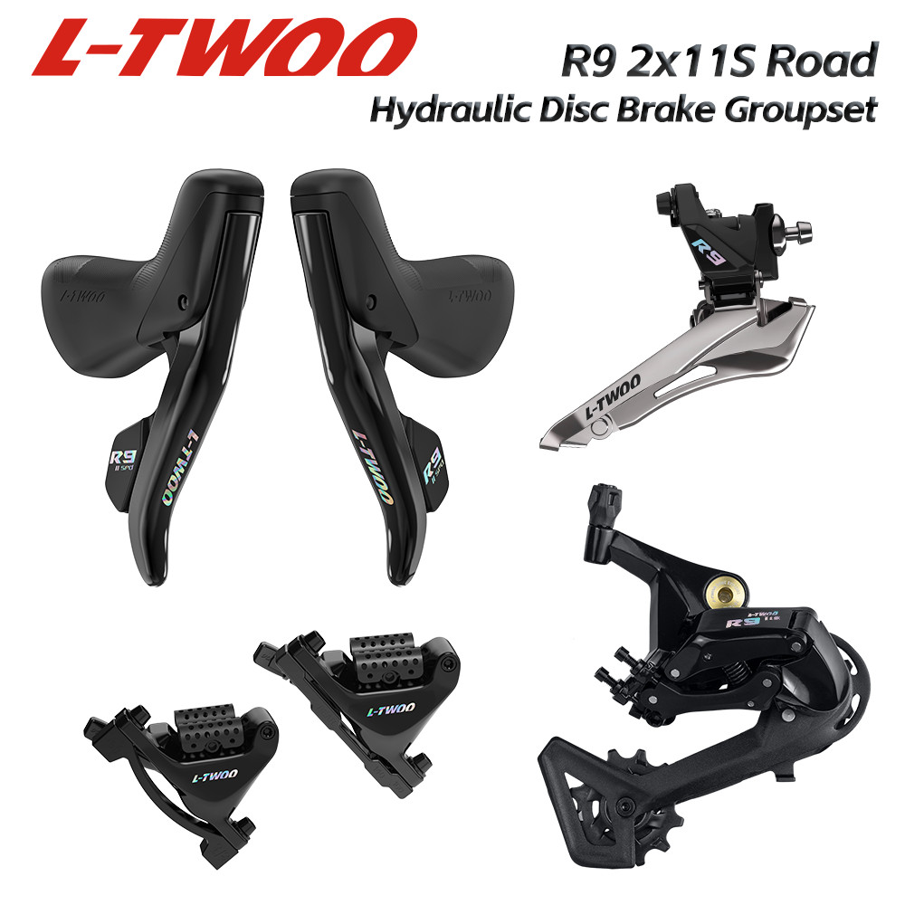 LTWOO R9-Disc 2x11s Road Hydraulic Disc Brake Groupset, 6 kit, Setara dengan Benchmark R7020 R8020
