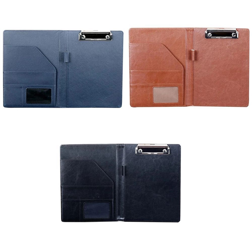 Document Case Contract File Folders PU Leather Writing Pads Business Folder A4 Clipboard Folder A4 F