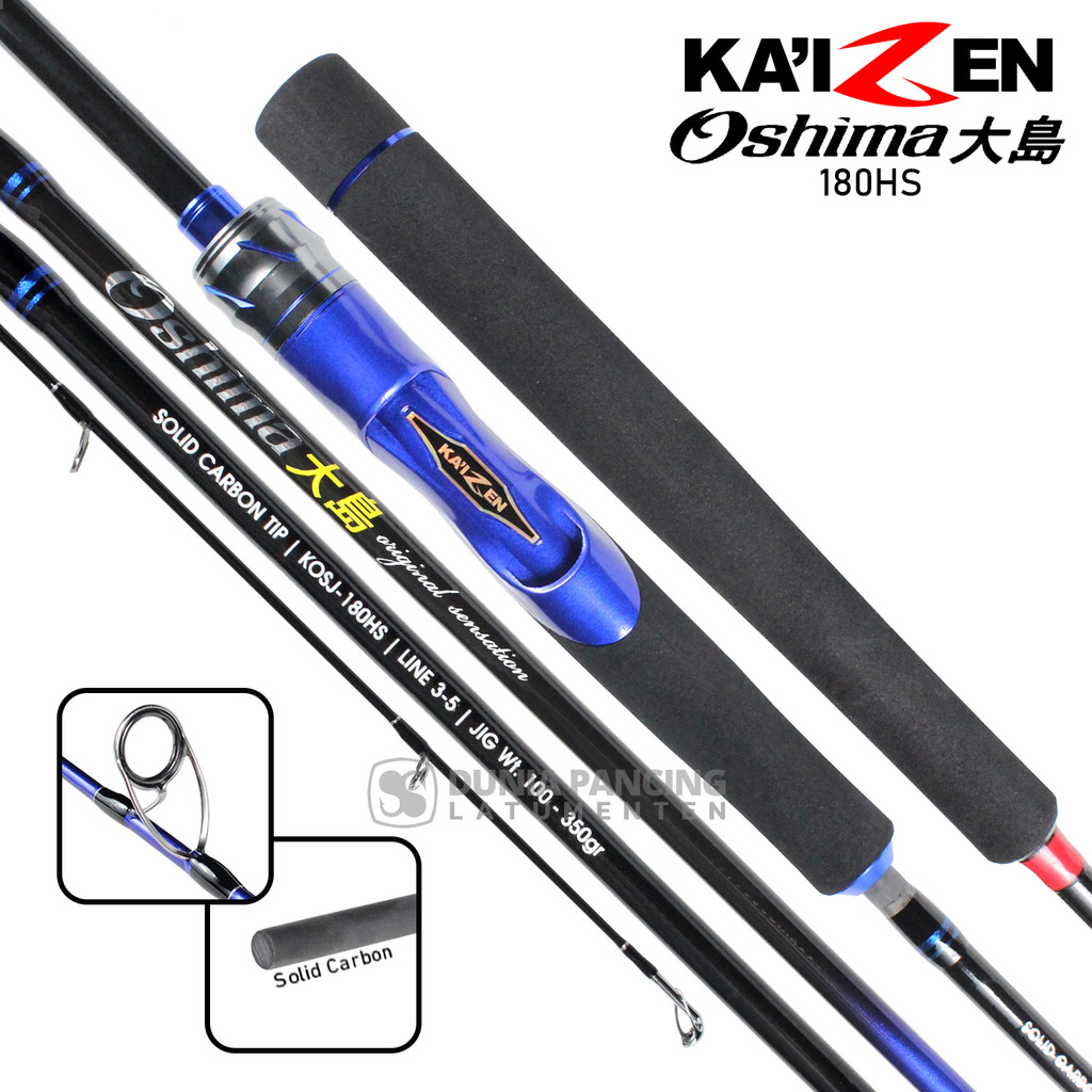 Joran Jigging KAIZEN OSHIMA (BIRU) | KAIDO (SILVER) | Solid Carbon | Joran Laut | Saltwater | Joran 