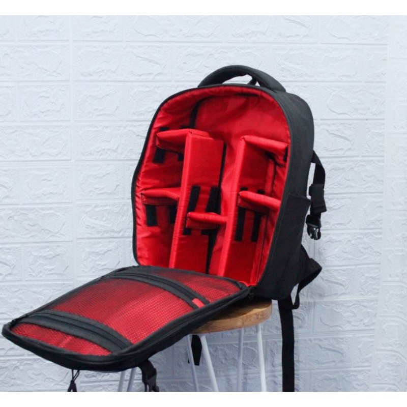 tas ransel camera DSLR resleting waterproof