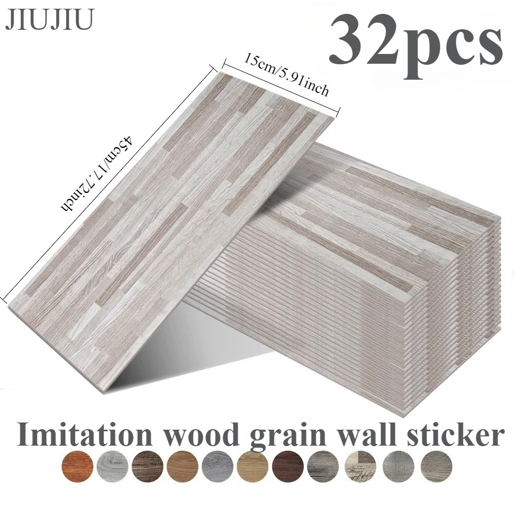3D Self-adhesive Wood Grain Wall Stickers for Living Room and Bedroom Decoration Flooring Home Decor