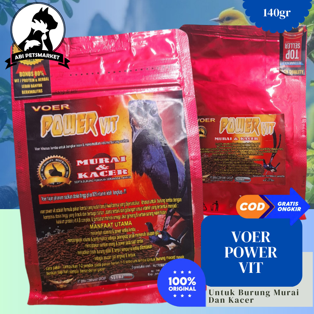 Voer Power Vit Pakan burung Murai batu Dan Kacer makanan Burung Penggacor