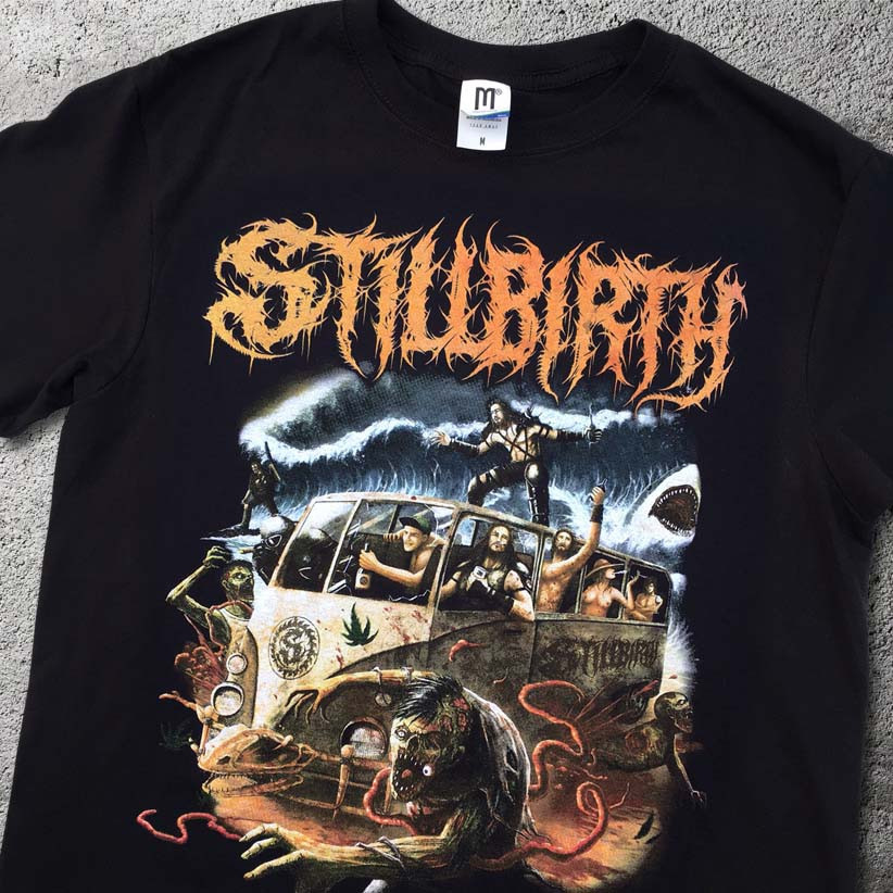 KAOS STILLBIRTH - STRAIN OF GODS T-shirt Pria