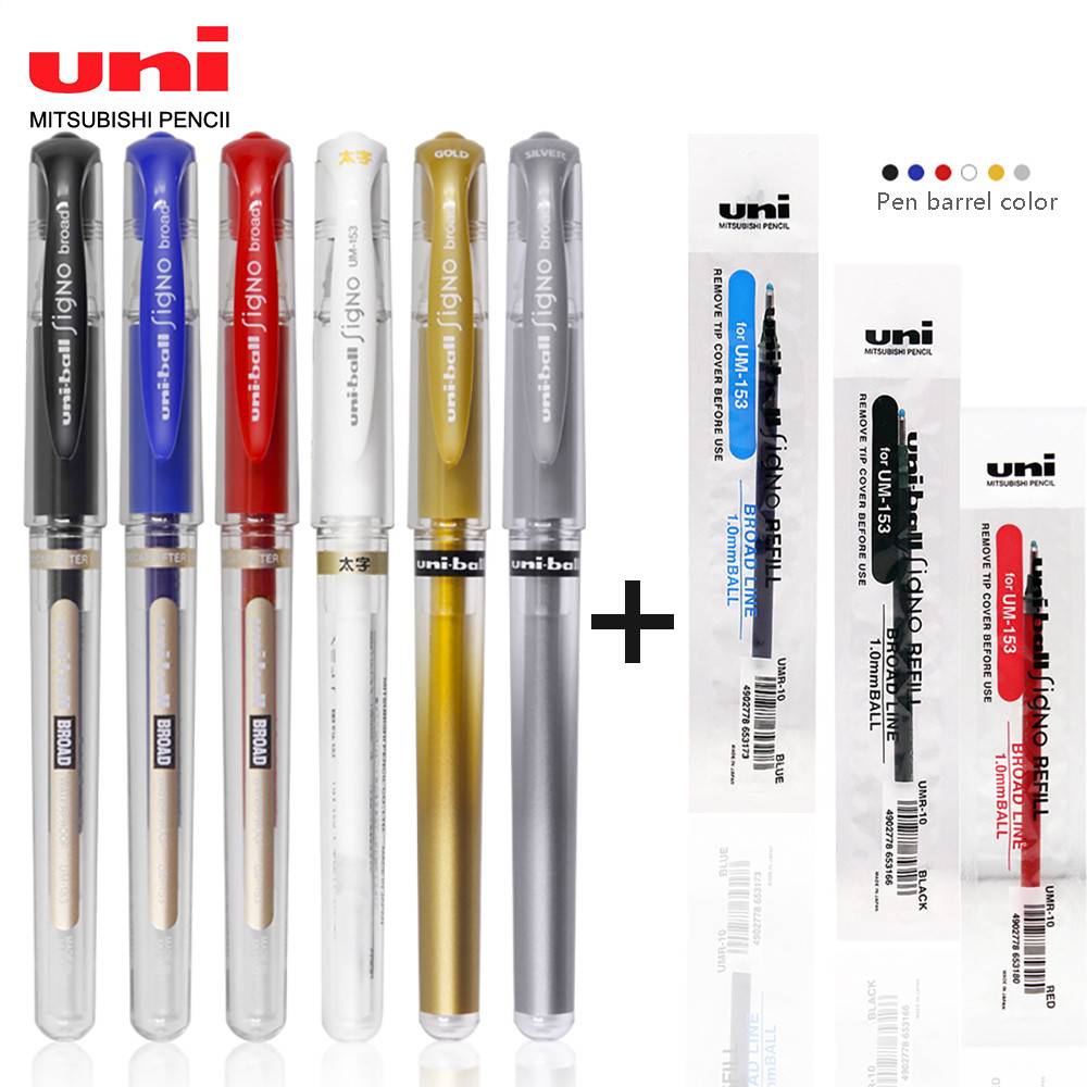 Japan Uni UM-153 Waterproof Shorthand Gel Pen 1.0mm Ballpoint Pen Business Office Stationery Pen and