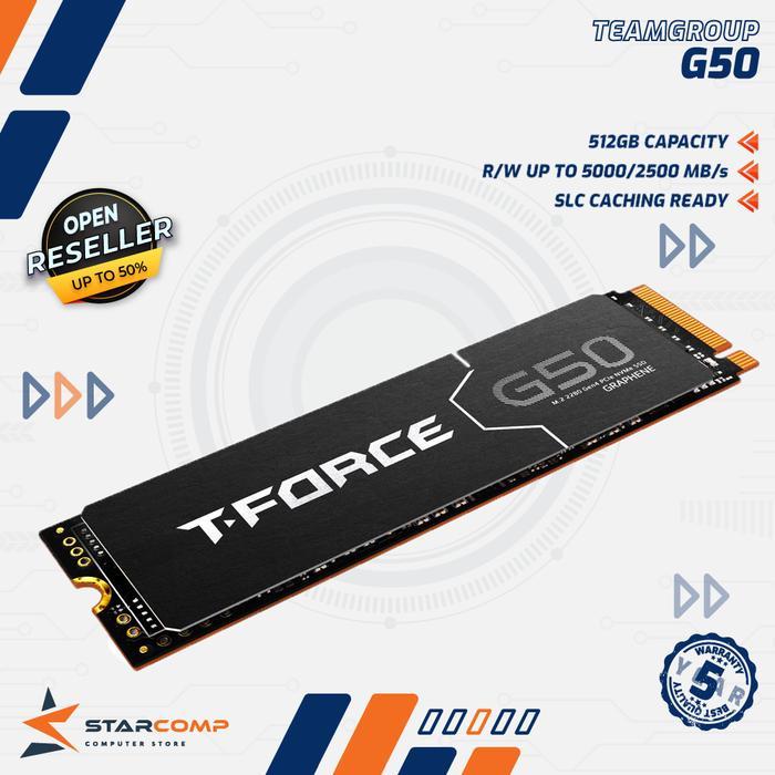 TEAM T-FORCE G50 512GB M.2 NVME SSD  - PCIe Gen4x4