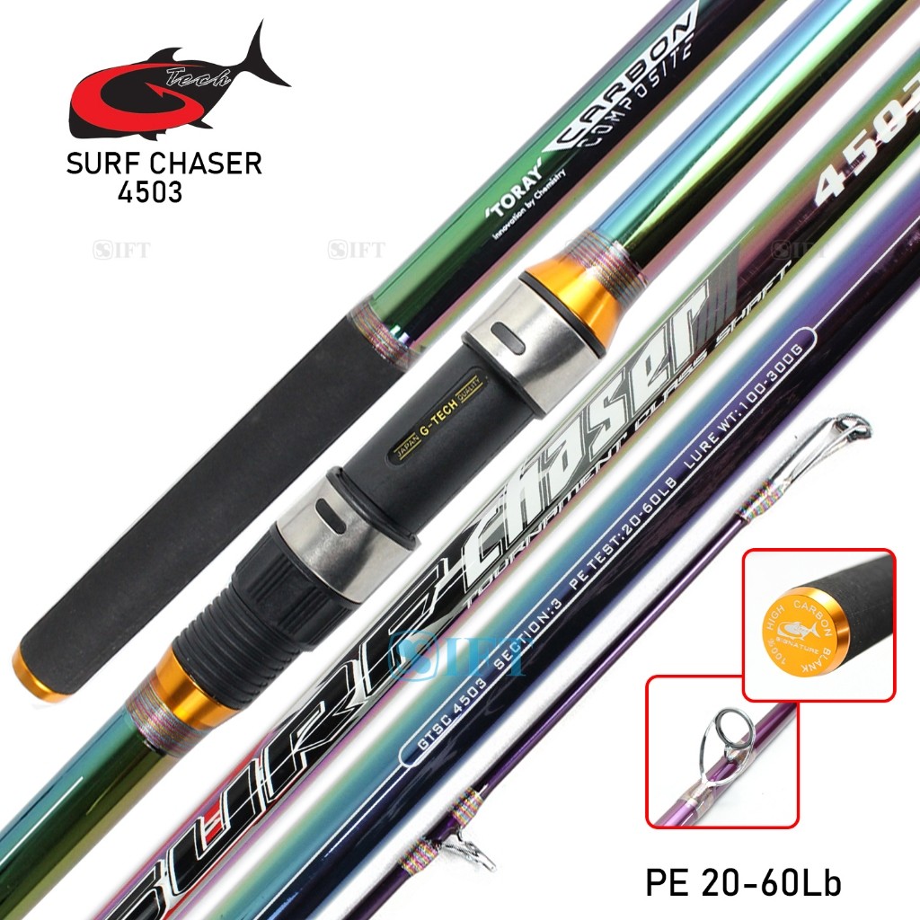 Joran G-TECH SURF CHASER 420 450 CM | Tournament Class Shaft | Rockfishing Pasiran Laut Resmi GTech 