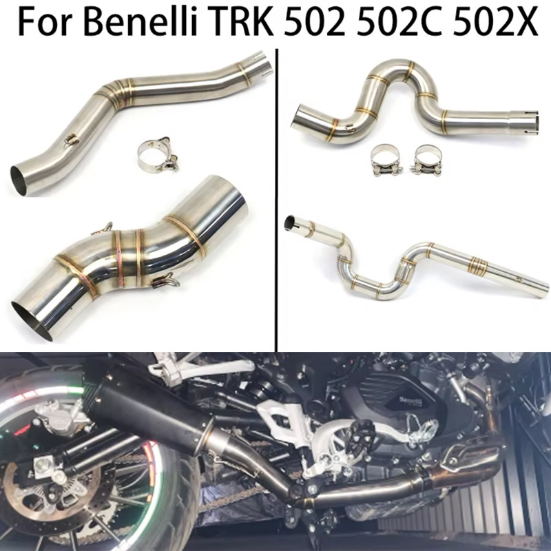 For Benelli TRK 502c/502 Adventure/502 X 2016-2023 Motorcycle Exhaust Front/Middle Link Connect Pipe