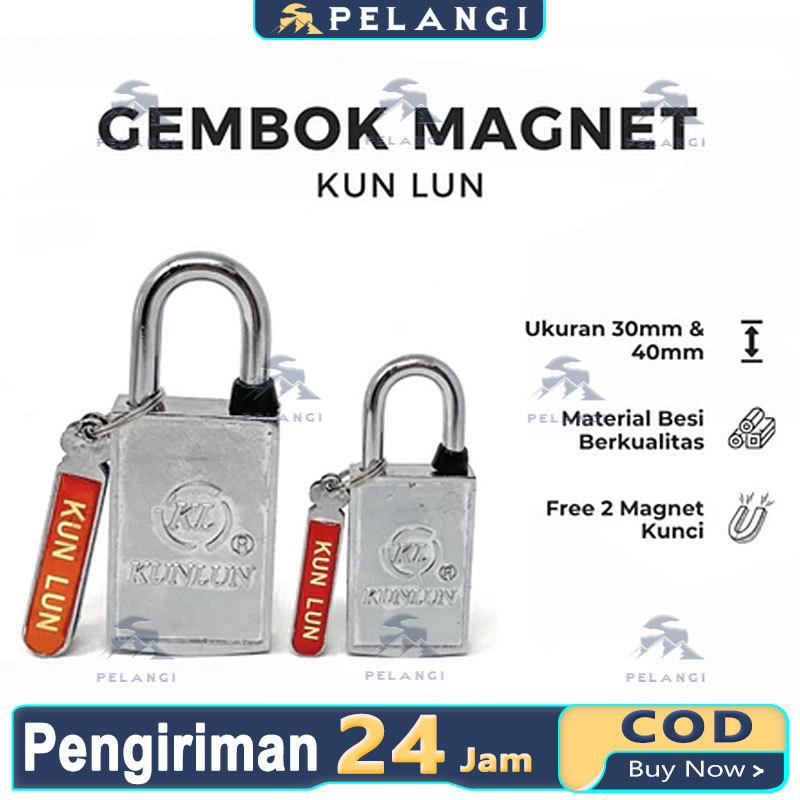 HONXI Gembok Magnet Kun Lun 30MM / 40MM – Gembok Tanpa Lubang Kunci, Magnetic Lock Anti Maling