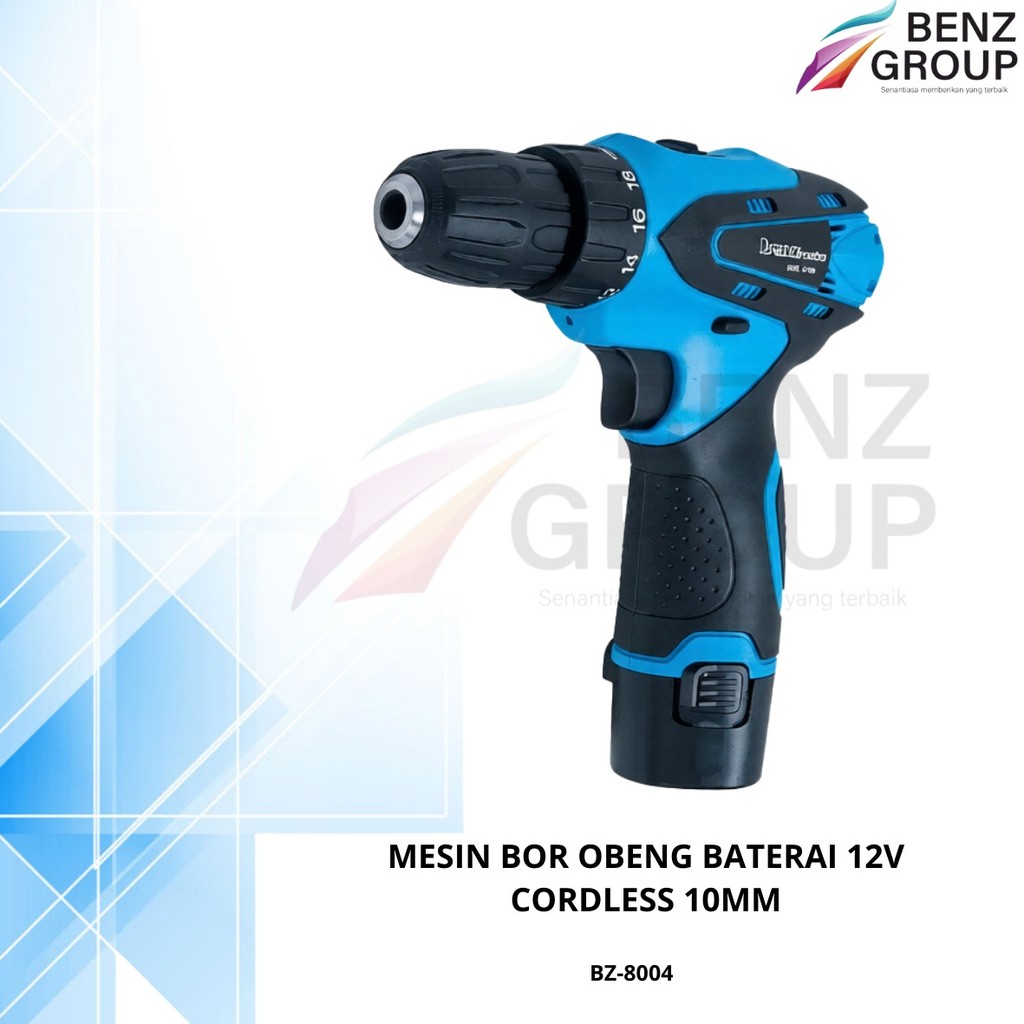 Benz Werkz Bor Baterai Cordless Drill BZ8004 / Bor Tangan Baterai 12V Benz BZ-8004