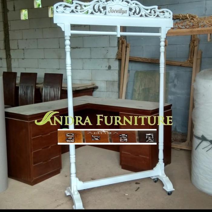 gawangan baju/gamis model ukir rahwana warna putih Duco terbaru