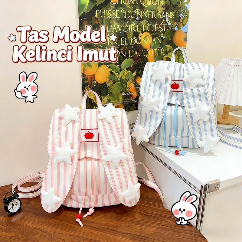 Tas Sekolah Ransel Tas Ransel Karakter Kelinci Kartun Tas Buah Yang Lucu Tas Kanvas Tas Sekolah Teli