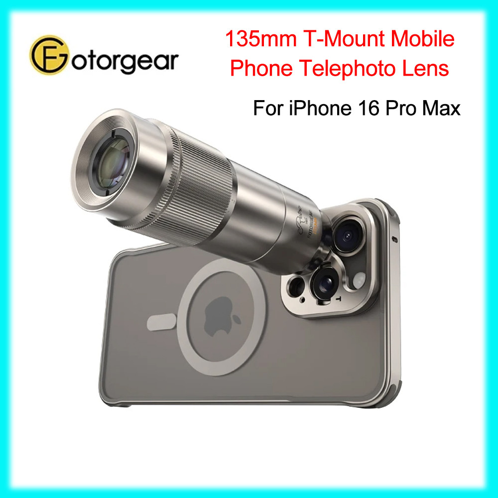 Fotorgear 135mm T-Mount Mobile Phone Telephoto Lens for Portrait Shooting 135mm mobile phone telepho