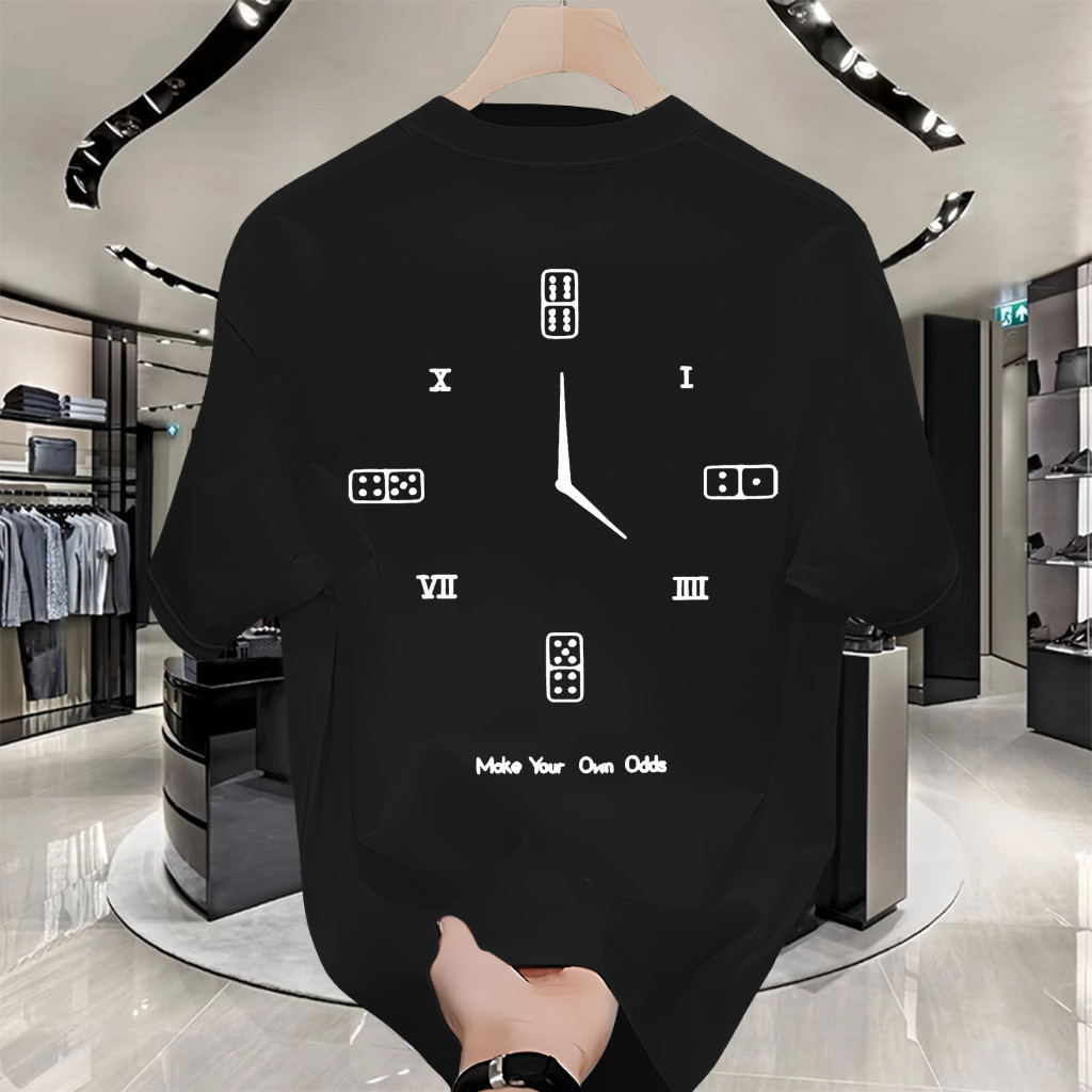 [Hipster Outlets COD Katun]  Branded Resmi Kaos Kapas Kinetics Desain RUCASS Jam & Domino Kreatif Ou