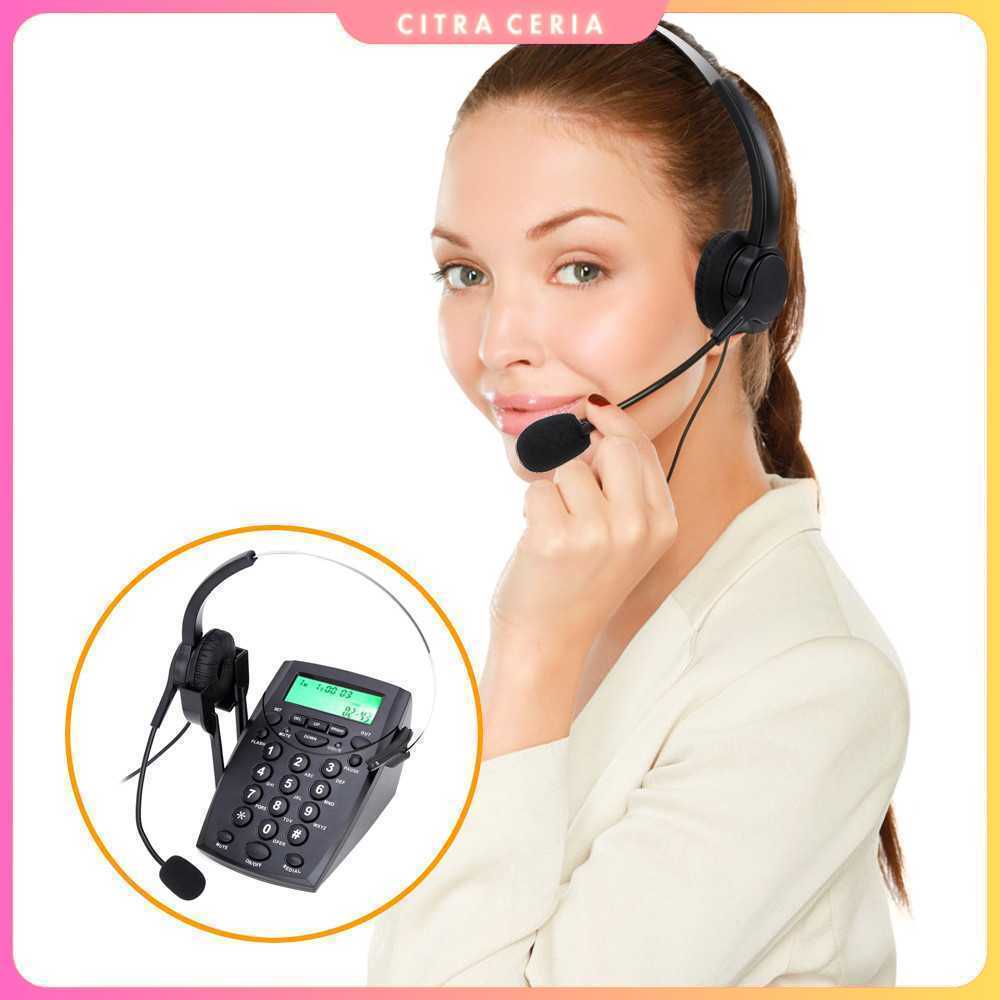 Voicejoy Telephone Desk HT800 with Headphone Call Center VH500