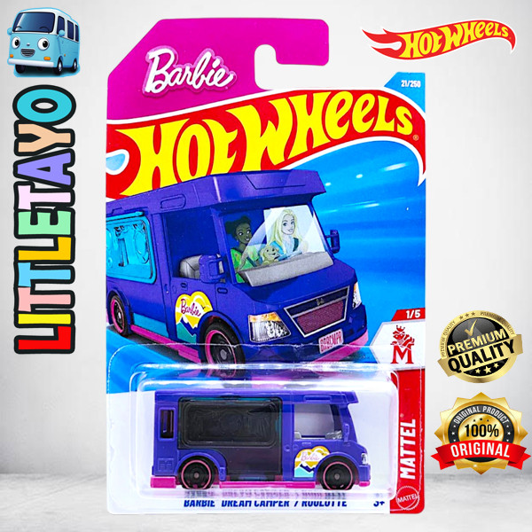Hot Wheels Barbie Dream Camper Ungu Diecast Mobil Van